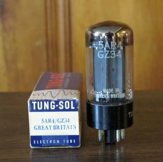 1 Nos,  Nib Mullard 5ar4/gz34 Tube Labeled For Tung - Sol.  Blackburn,  1966,  F32