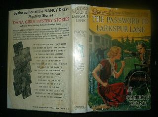 Nancy Drew 10: The Password To Larkspur Lane,  1933 Text,  Hbdj,  Digger Eps