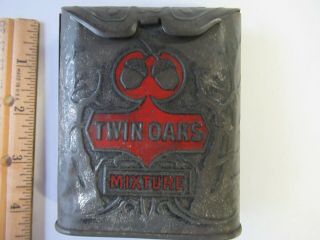 Vintage Tobacco Tin - - Twin Oaks - Mixture Tobacco