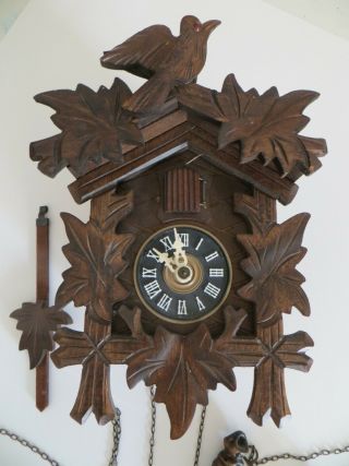 Vintage Cuckoo Clock West Germany Regula Birds Vines