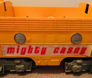 VINTAGE 1970 Remco Mighty Casey Ride on Train Engine 3