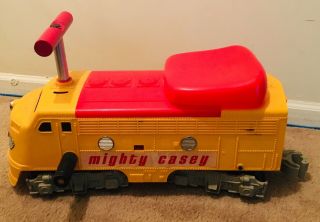 VINTAGE 1970 Remco Mighty Casey Ride on Train Engine 6