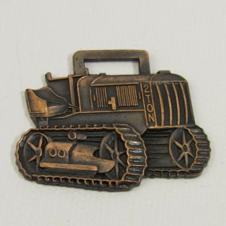 Vintage Caterpillar Watch Fob Metal Farm Vehicle 1.  5 " Tractor Of The Month 64