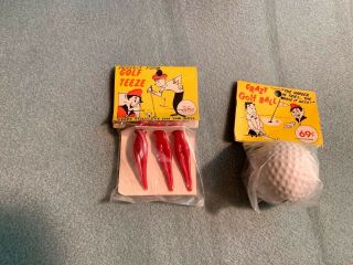 Vintage Golf Ball Gags/rack Items - Fun Incorporated - Crazy Ball & Golf Teeze