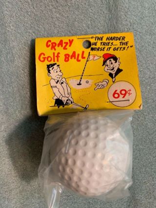 VINTAGE GOLF BALL GAGS/RACK ITEMS - Fun Incorporated - Crazy Ball & Golf Teeze 7