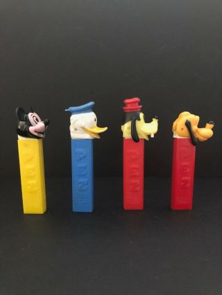 Vintage Disney PEZ Lot; No feet; Mickey,  Goofy,  Donald,  Pluto; 1960 - 1970 2