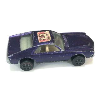 Vintage Red Line 1968 Hot Wheels Custom Amx In Purple