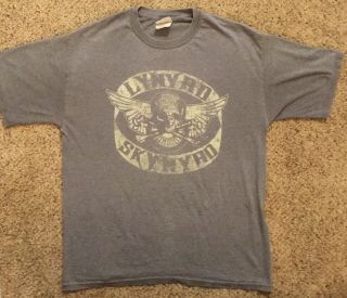 Vintage Lynyrd Skynyrd Distressed Southern Rock Concert Mens Sz M Grey T - Shirt