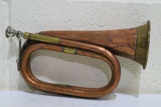 Vintage Copper And Brass Bugle - 224