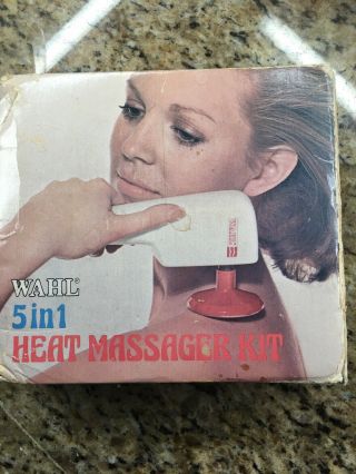 Vintage Wahl Electric Hand Held 5 In 1 Heat Massager,  Model 4190
