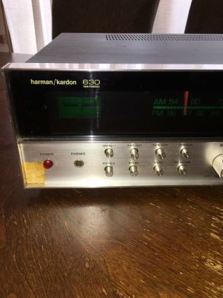 EXCEPTIONAL1973 HARMAN KARDON 630 Twin Power 30wpc AM/FM Stereo Receiver NR 3