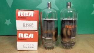Sylvania (rca Label) 6js6c Nos Nib Vacuum Tubes - 6 Gm Matched