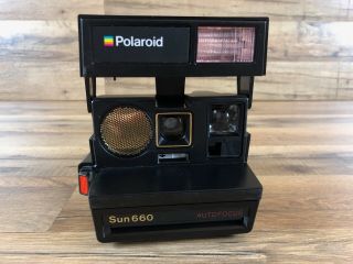 Vintage Polaroid Sun 660 Auto Focus Instant Film Camera