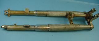 Vintage Triumph Fork Tubes Triple Tree Front Suspension Motor Cycle Rotating