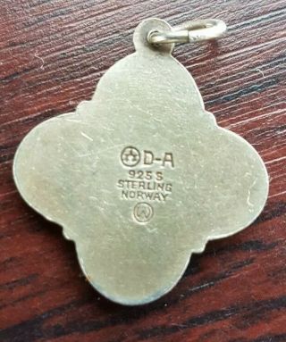 A Lovely Vintage David Andersen Silver Pendant with Silver Chain c1950 ' s 3