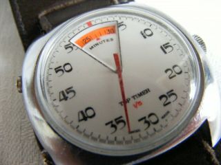 vintage TOP TIMER men ' s hand wind wrist stopwatch - - spares/restore etc 5