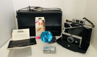 Vintage Polaroid Land Camera 250 With Case And Accessories