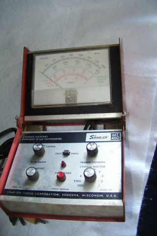 Vintage Snap On Mt460 Cylinder Shorting Expanded Scale Tachometer