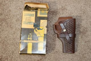 Vintage Nos Geo.  Lawrence Leather Holster 1cb 526 W/box Colt 4 " S&w 4 " Rh
