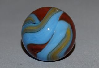 Vintage Marbles Christensen Cac 3 Color Swirl J/u 5/8 " - 15.  2mm