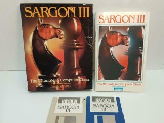 Vintage Sargon Iii Macintosh 3.  5 " Computer Chess Game 1984 Hayden Software 128k