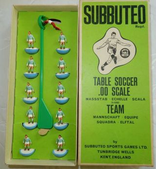 Vintage Subbuteo Man City (sky Socks) No 5 Hw Heavyweight Football Team Boxed