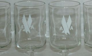 Set of 4 Vintage Advertising 50 ' s AMERICAN AIRLINES AA LOGO on Bar Glasses 4