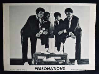 Personations Rare Vintage Promo Photo Flyer Soul & Funk Group