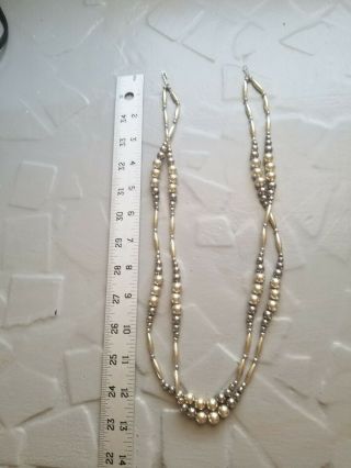Vintage Native American Sterling Silver Necklace,
