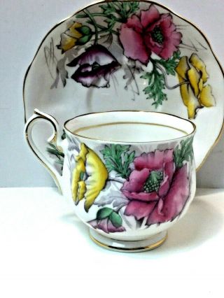Vintage Royal Albert – Poppy - Flower Of The Month 8 Series Tea Cup And Saucer