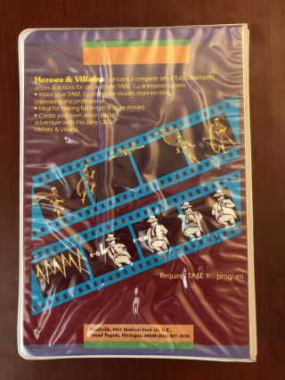 Take 1 Heroes & Villains Animation Library,  Apple II 2 software CIB,  Baudville 3