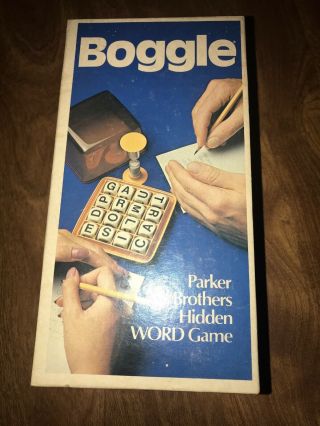 Vintage 1976 Boggle Parker Brothers Hidden Word Game