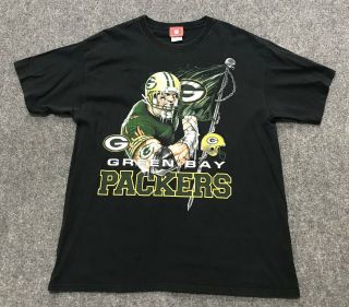 Vintage 90s Green Bay Packers Old School Retro Mens T - Shirt Size Xl Nfl Favre