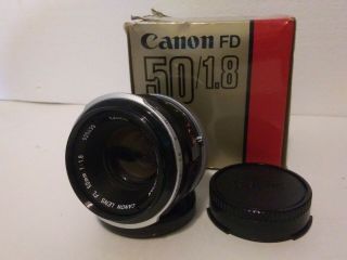 Canon Fd 50mm F1.  8 Lens 50/1.  8 Normal Lens Vintage