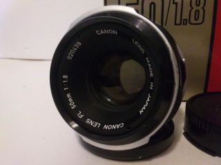 Canon FD 50mm f1.  8 Lens 50/1.  8 Normal Lens Vintage 2