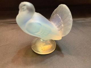 Vintage Signed Sabino France 1.  5 " Art Glass Dove Bird Figurine