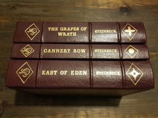 Easton Press John Steinbeck Set Cannery Row East Of Eden The Grapes Of Wrath