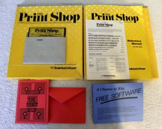 Atari Print Shop By Broderbund Software 800/1200xl/130xe/xegs/1450/815/822/820