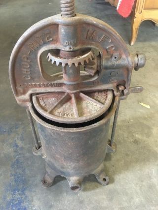 Early Vintage Chop - Rite 5qt Fruit Press/juicer - Cast Iron