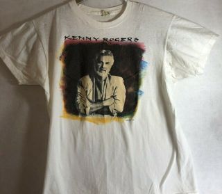 Vintage 80s 1987 Kenny Rogers T - Shirt The Gambler Screen Stars Xl