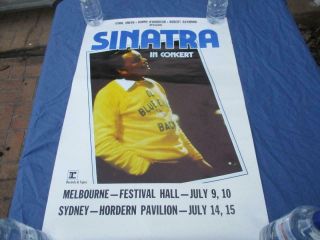 Vintage Poster Sinatra Old Blue Eyes Sydney Melbourne Concerts 1974