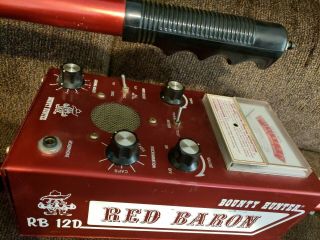 Bounty Hunter Red Baron RB 12D - vintage metal detector.  Great Shape and 3