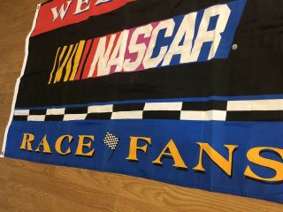 Vintage Nascar Racing Logo Welcome Race Fans Flag Large 3 X 5 Ft 2
