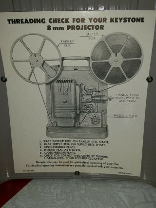 Vintage Keystone 100G 8mm Film Projector,  pls read 4