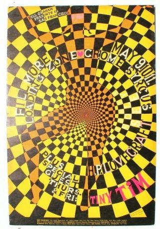 Vtg Fillmore Bill Graham Concert Poster 1st 1968 The Loading Zone 119 27 Of 60