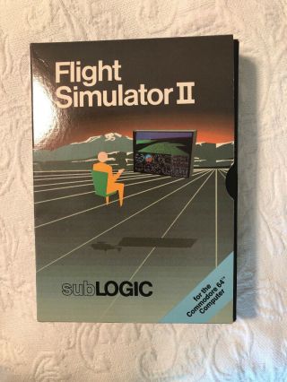 Sublogic Flight Simulator Ii For The Commodore 64 Computer Cm - Fs2