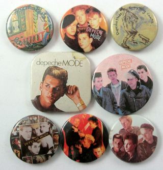 Depeche Mode Button Badges 8 X Vintage Depeche Mode Pin Badges Dave Gahan