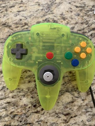Vtg Nintendo N64 Lime Green Controller -, .  Nus - 005