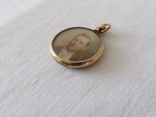 Vintage Rolled Gold Picture Pendant / Locket with Glass 3