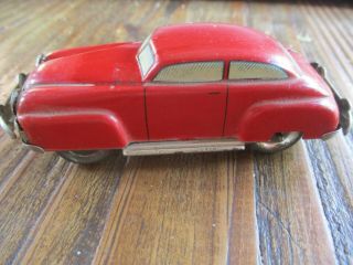Vintage U.  S.  Zone Germany Distler Bumper Litho Tin Toy Wind Up Sedan Car c 1950 3